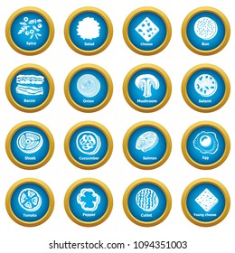 Slice food icons set. Simple illustration of 16 slice food vector icons for web