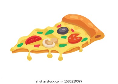 Vector Image Creative Pizzas Meats Icon Stock Vector (Royalty Free ...