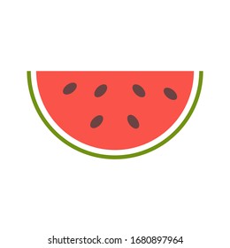 Slice of fresh and juicy watermelon. Vector illustration