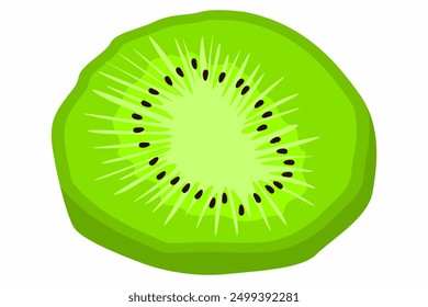 A Slice of Fresh Kiwi Fruit