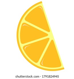 A slice of fresh orange from the garden