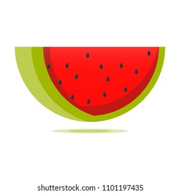 Slice of fresh watermelon.