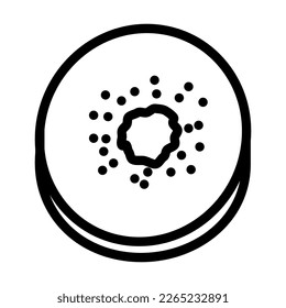 slice fruit kiwi line icon vector. slice fruit kiwi sign. isolated contour symbol black illustration