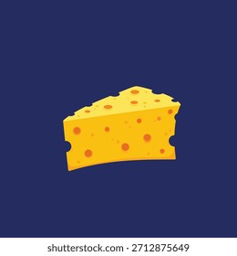 Fatia de Gouda bloco de queijo suíço ilustração vetor