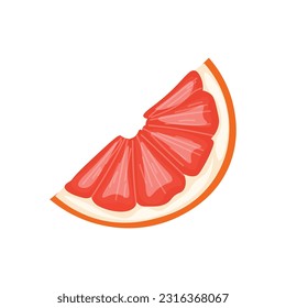 Slice von Grapefruits auf weißem Hintergrund