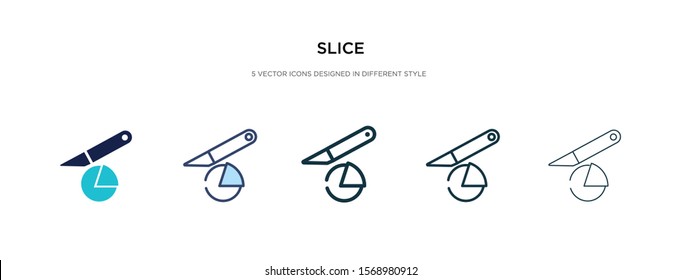 slice icon in different style vector illustration. two colored and black slice vector icons designed in filled, outline, line and stroke style can be used for web, mobile, ui