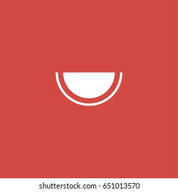 slice icon. sign design. red background