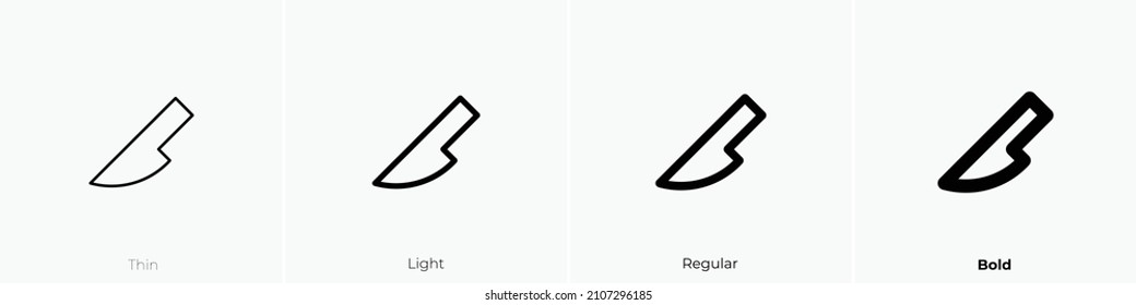 slice icon. Thin, Light Regular And Bold style design isolated on white background