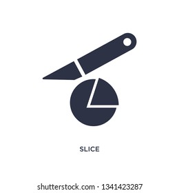 slice isolated icon. Simple element illustration from creative pocess concept. slice editable logo symbol design on white background. Can be use for web and mobile.