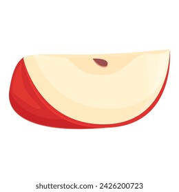 Slice juice fruit icon cartoon vector. Food core seed. Clip color sweet