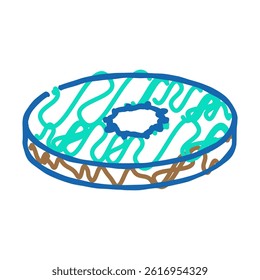 slice kiwi doodle icon sketch vector. slice kiwi sign. isolated symbol illustration