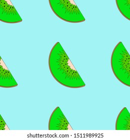 A slice of kiwi. Seamless pattern. Vector graphics. Vector EPS10.