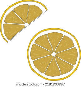 A slice of lemon, beautiful and fragrant