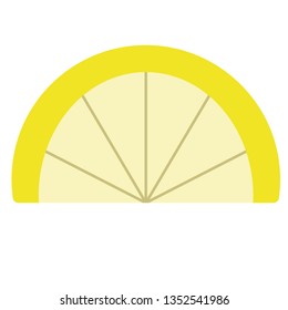 Slice of lemon flat illustration on white