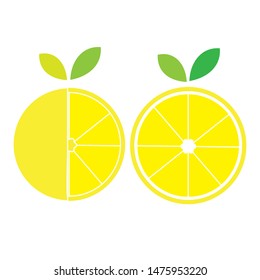 slice of lemon fruit logo vector