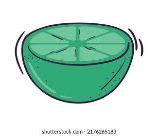 slice lemon icon isolated flat