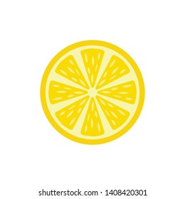 slice of lemon icon. tropical fruit vector. eps 10