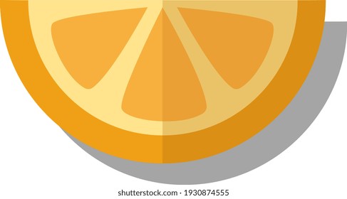 Trozo de limón, ilustración, vector sobre fondo blanco.