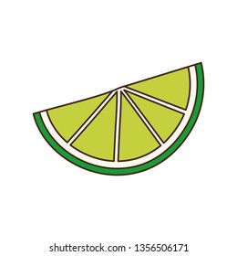 slice of lemon isolated icon
