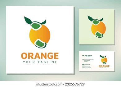 Trozo de cítricos de pomelo de limón de limón con inspiración de diseño de logotipo de regalo de cesta
