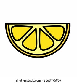 Corte del icono de la línea de limón en un estilo lineal de color aislado en fondo blanco. Símbolo pictograma e ilustración del logotipo. Vector delgado de línea negra.