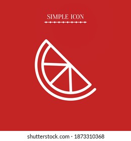 slice of lemon line icon, outline vector illustration.