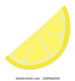 Slice of lemon on a white background, vector