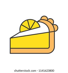 slice of lemon pie, sweets and pastry set, filled outline icon