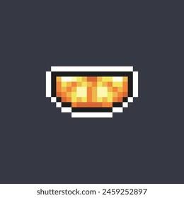 slice of lemon in pixel art style