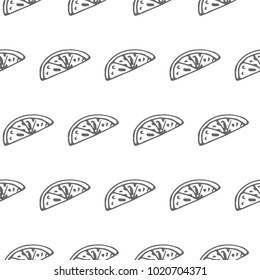 slice of lemon seamless vector pattern