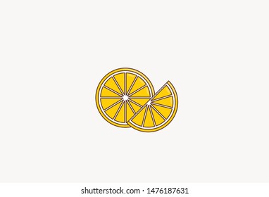 Slice of lemon for tea - Colorful icon - Tea icon set