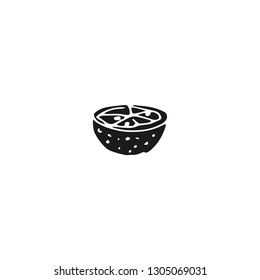 slice of lemon vector draw
