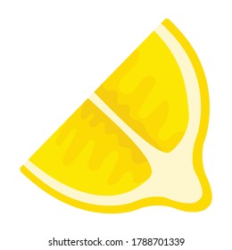 Slice of lemon vector icon.Cartoon vector icon isolated on white background slice of lemon.