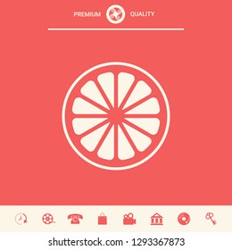 Slice of lemon,orange or other citrus fruit icon