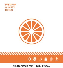 Slice of lemon,orange or other citrus fruit icon