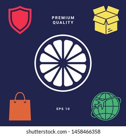 Slice of lemon,orange or other citrus fruit icon