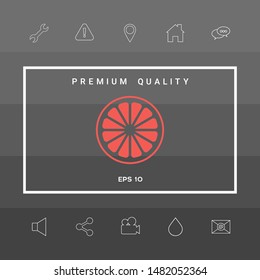 Slice of lemon,orange or other citrus fruit icon