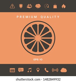 Slice of lemon,orange or other citrus fruit icon