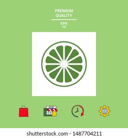 Slice of lemon,orange or other citrus fruit icon