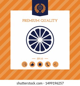 Slice of lemon,orange or other citrus fruit icon