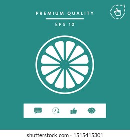 Slice of lemon,orange or other citrus fruit icon