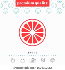 Slice of lemon,orange or other citrus fruit icon