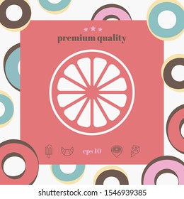 Slice of lemon,orange or other citrus fruit icon