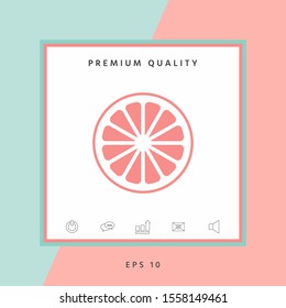 Slice of lemon,orange or other citrus fruit icon