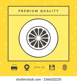 Slice of lemon,orange or other citrus fruit icon