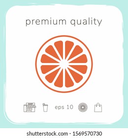 Slice of lemon,orange or other citrus fruit icon