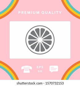 Slice of lemon,orange or other citrus fruit icon