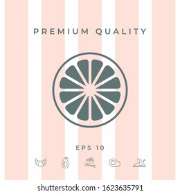 Slice of lemon,orange or other citrus fruit icon