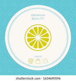 Slice of lemon,orange or other citrus fruit icon