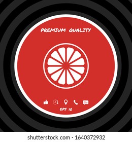 Slice of lemon,orange or other citrus fruit icon